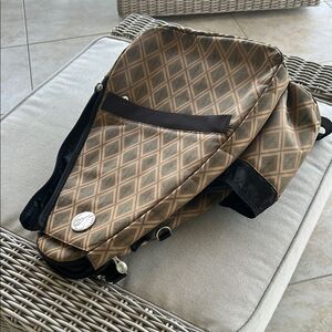 Tennis Racket bagStylish Brown and Black Bag LIFE IS TENNIS